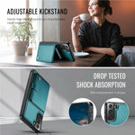 JEEHOOD For Samsung Galaxy S21+ 5G Case  J09 RFID Blocking Card Holder Leather Back Phone Cover Magnetic Case