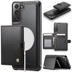 JEEHOOD For Samsung Galaxy S21+ 5G Case  J09 RFID Blocking Card Holder Leather Back Phone Cover Magnetic Case