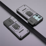 Phone Case For Xiaomi Redmi 15C 5G (EU) (173mm)  /  4G (EU) (173mm)  /  Poco C85 4G (173mm) PC + TPU Kickstand Protector with Lens Cover