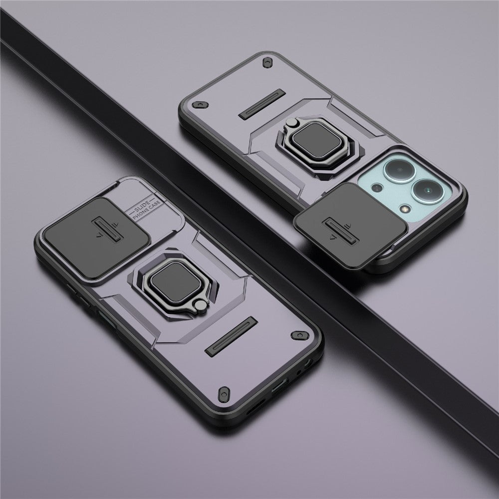 Phone Case For Xiaomi Redmi 15C 5G (EU) (173mm)  /  4G (EU) (173mm)  /  Poco C85 4G (173mm) PC + TPU Kickstand Protector with Lens Cover