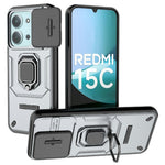 Phone Case For Xiaomi Redmi 15C 5G (EU) (173mm)  /  4G (EU) (173mm)  /  Poco C85 4G (173mm) PC + TPU Kickstand Protector with Lens Cover