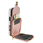 For iPhone 18 Pro Max / 17 Pro Max Case Zipper Wallet Leather + TPU Phone Cover with Strap