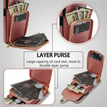 For iPhone 18 Pro Max / 17 Pro Max Case Zipper Wallet Leather + TPU Phone Cover with Strap