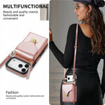 For iPhone 18 Pro Max / 17 Pro Max Case Zipper Wallet Leather + TPU Phone Cover with Strap