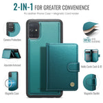 JEEHOOD For Samsung Galaxy A51 4G SM-A515 Case  J09 RFID Blocking Card Holder Leather Back Phone Cover Magnetic Case