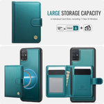 JEEHOOD For Samsung Galaxy A51 4G SM-A515 Case  J09 RFID Blocking Card Holder Leather Back Phone Cover Magnetic Case