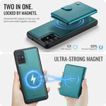 JEEHOOD For Samsung Galaxy A51 4G SM-A515 Case  J09 RFID Blocking Card Holder Leather Back Phone Cover Magnetic Case