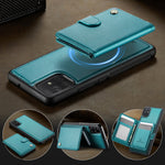 JEEHOOD For Samsung Galaxy A51 4G SM-A515 Case  J09 RFID Blocking Card Holder Leather Back Phone Cover Magnetic Case