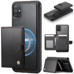 JEEHOOD For Samsung Galaxy A51 4G SM-A515 Case  J09 RFID Blocking Card Holder Leather Back Phone Cover Magnetic Case