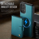 JEEHOOD For Samsung Galaxy A52 5G / Galaxy A52s 5G / Galaxy A52 4G Case J09 RFID Blocking Card Holder Leather Back Phone Cover Magnetic Case