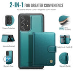 JEEHOOD For Samsung Galaxy A52 5G / Galaxy A52s 5G / Galaxy A52 4G Case J09 RFID Blocking Card Holder Leather Back Phone Cover Magnetic Case