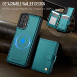 JEEHOOD For Samsung Galaxy A52 5G / Galaxy A52s 5G / Galaxy A52 4G Case J09 RFID Blocking Card Holder Leather Back Phone Cover Magnetic Case