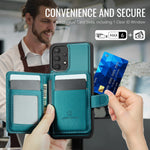 JEEHOOD For Samsung Galaxy A52 5G / Galaxy A52s 5G / Galaxy A52 4G Case J09 RFID Blocking Card Holder Leather Back Phone Cover Magnetic Case