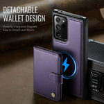 JEEHOOD For Samsung Galaxy Note20 Ultra Case  J09 RFID Blocking Card Holder Leather Back Phone Cover Magnetic Case