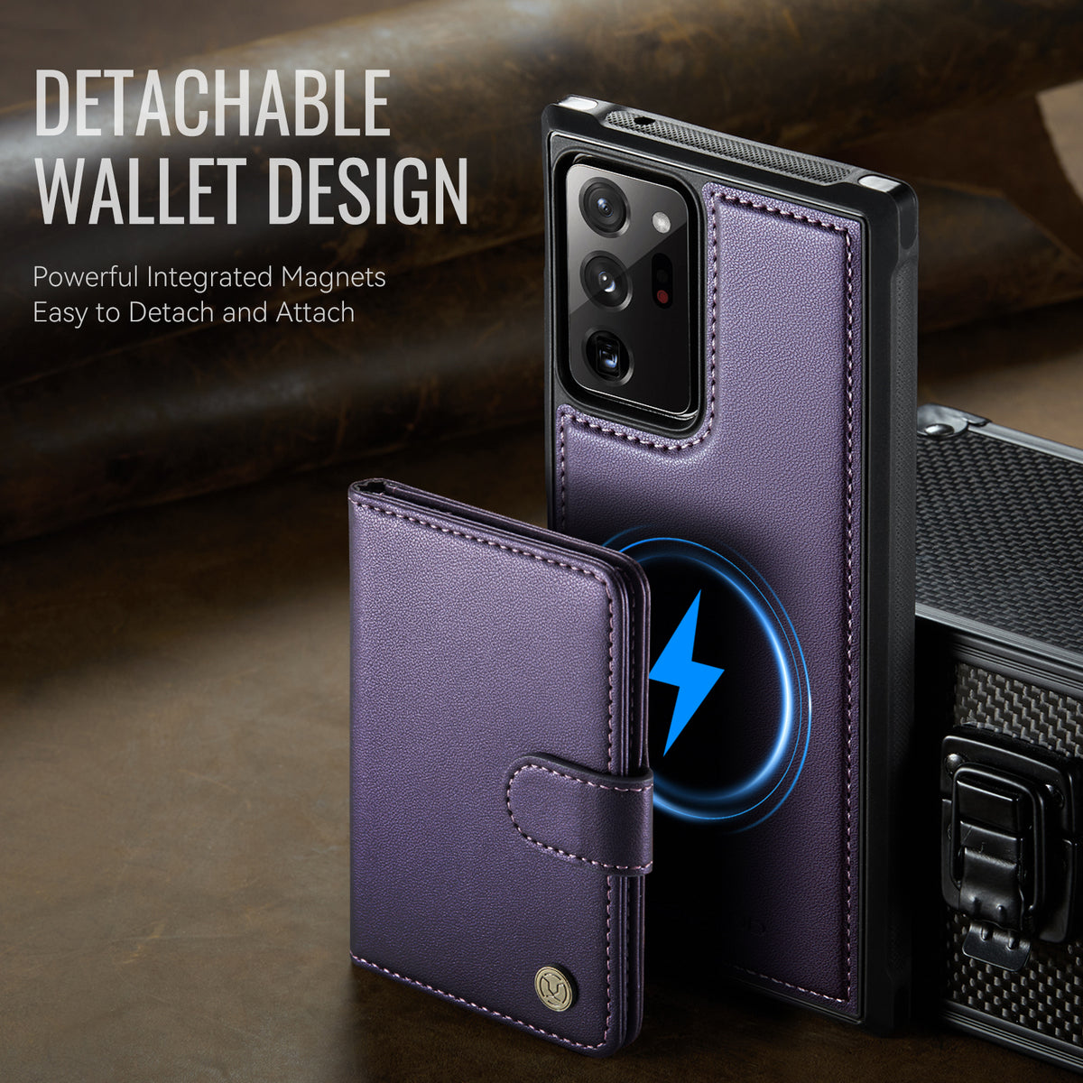 JEEHOOD For Samsung Galaxy Note20 Ultra Case  J09 RFID Blocking Card Holder Leather Back Phone Cover Magnetic Case