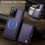 JEEHOOD For Samsung Galaxy Note20 Ultra Case  J09 RFID Blocking Card Holder Leather Back Phone Cover Magnetic Case