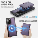 JEEHOOD For Samsung Galaxy Note20 Ultra Case  J09 RFID Blocking Card Holder Leather Back Phone Cover Magnetic Case
