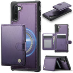 JEEHOOD For Samsung Galaxy Note10 Case  J09 RFID Blocking Card Holder Leather Back Phone Cover Magnetic Case