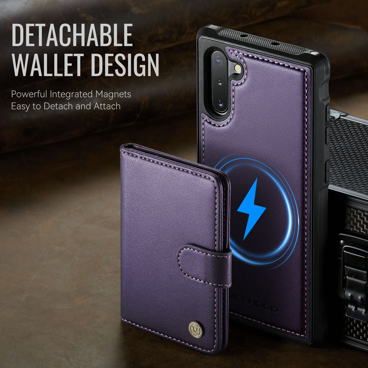 JEEHOOD For Samsung Galaxy Note10 Case  J09 RFID Blocking Card Holder Leather Back Phone Cover Magnetic Case