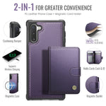 JEEHOOD For Samsung Galaxy Note10 Case  J09 RFID Blocking Card Holder Leather Back Phone Cover Magnetic Case