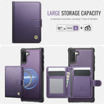 JEEHOOD For Samsung Galaxy Note10 Case  J09 RFID Blocking Card Holder Leather Back Phone Cover Magnetic Case