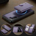 JEEHOOD For Samsung Galaxy Note10 Case  J09 RFID Blocking Card Holder Leather Back Phone Cover Magnetic Case