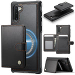 JEEHOOD For Samsung Galaxy Note10 Case  J09 RFID Blocking Card Holder Leather Back Phone Cover Magnetic Case