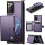 JEEHOOD For Samsung Galaxy Note20 Case  J09 RFID Blocking Card Holder Leather Back Phone Cover Magnetic Case