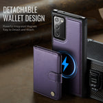 JEEHOOD For Samsung Galaxy Note20 Case  J09 RFID Blocking Card Holder Leather Back Phone Cover Magnetic Case