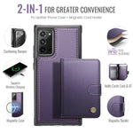 JEEHOOD For Samsung Galaxy Note20 Case  J09 RFID Blocking Card Holder Leather Back Phone Cover Magnetic Case
