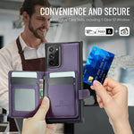 JEEHOOD For Samsung Galaxy Note20 Case  J09 RFID Blocking Card Holder Leather Back Phone Cover Magnetic Case