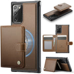 JEEHOOD For Samsung Galaxy Note20 Case  J09 RFID Blocking Card Holder Leather Back Phone Cover Magnetic Case