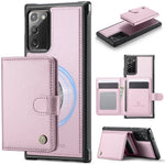 JEEHOOD For Samsung Galaxy Note20 Case  J09 RFID Blocking Card Holder Leather Back Phone Cover Magnetic Case