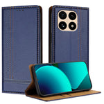 For Xiaomi 15T Case L-Shaped Grid Pattern Leather Stand Phone Cover with Card Slots