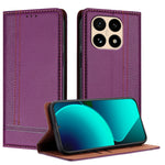 For Xiaomi 15T Case L-Shaped Grid Pattern Leather Stand Phone Cover with Card Slots