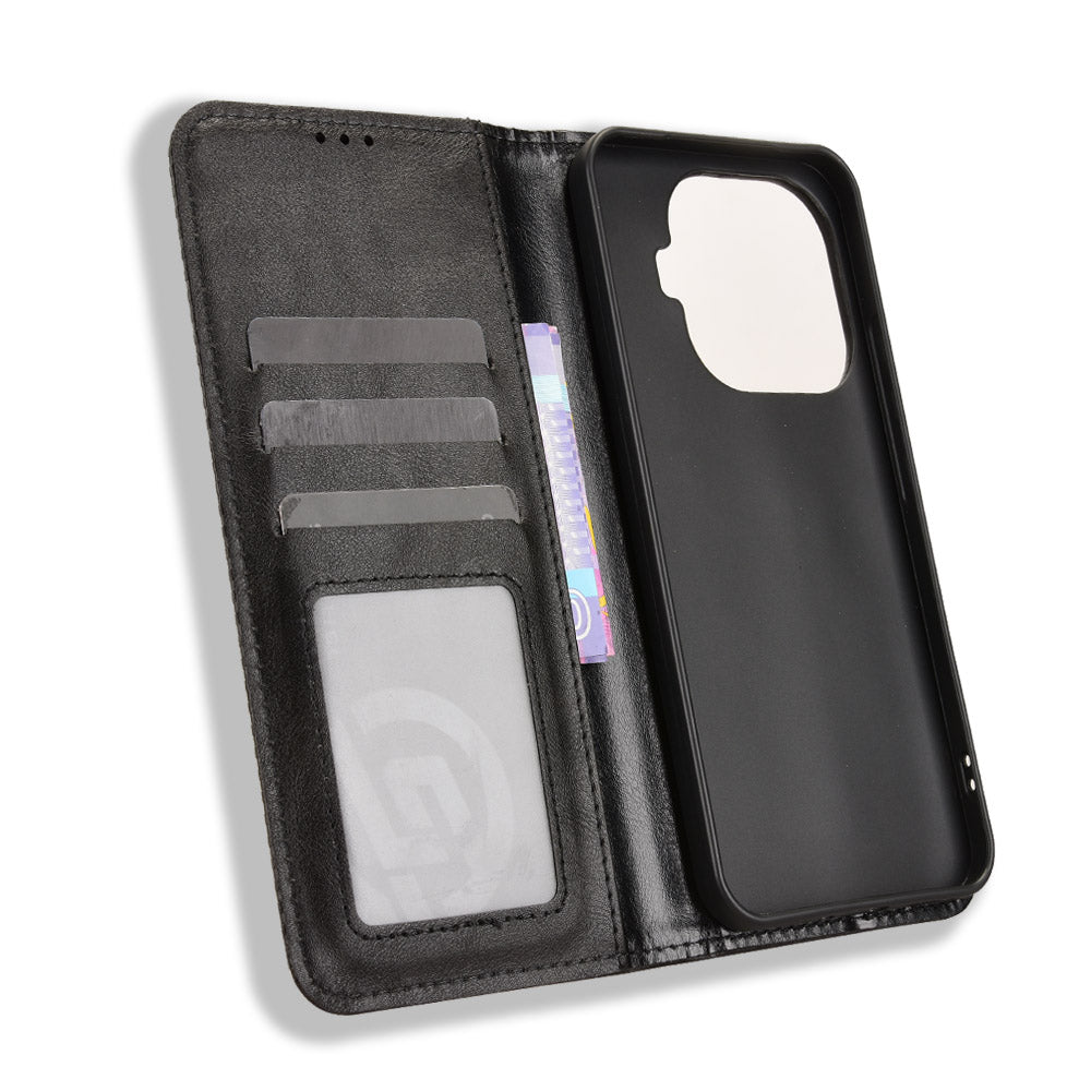 For Xiaomi 15T Pro Leather Case Wallet Stand Retro Texture Phone Cover