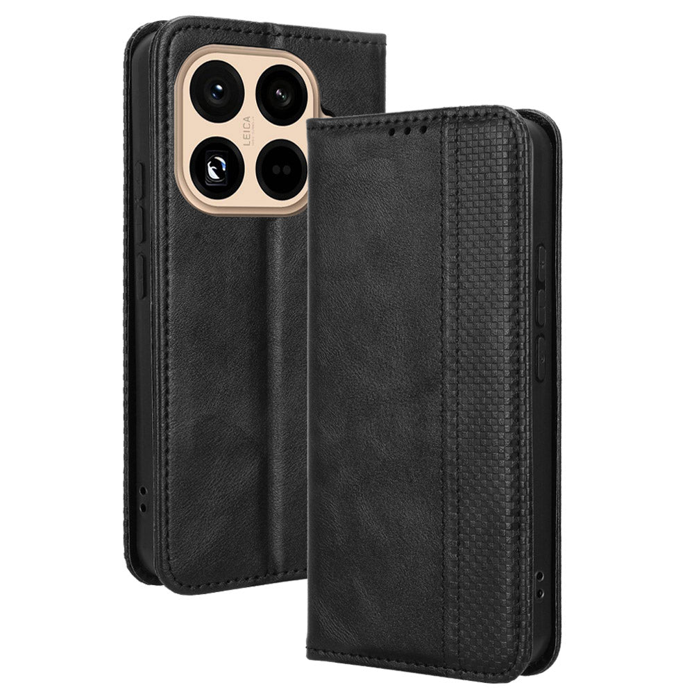 For Xiaomi 15T Pro Leather Case Wallet Stand Retro Texture Phone Cover