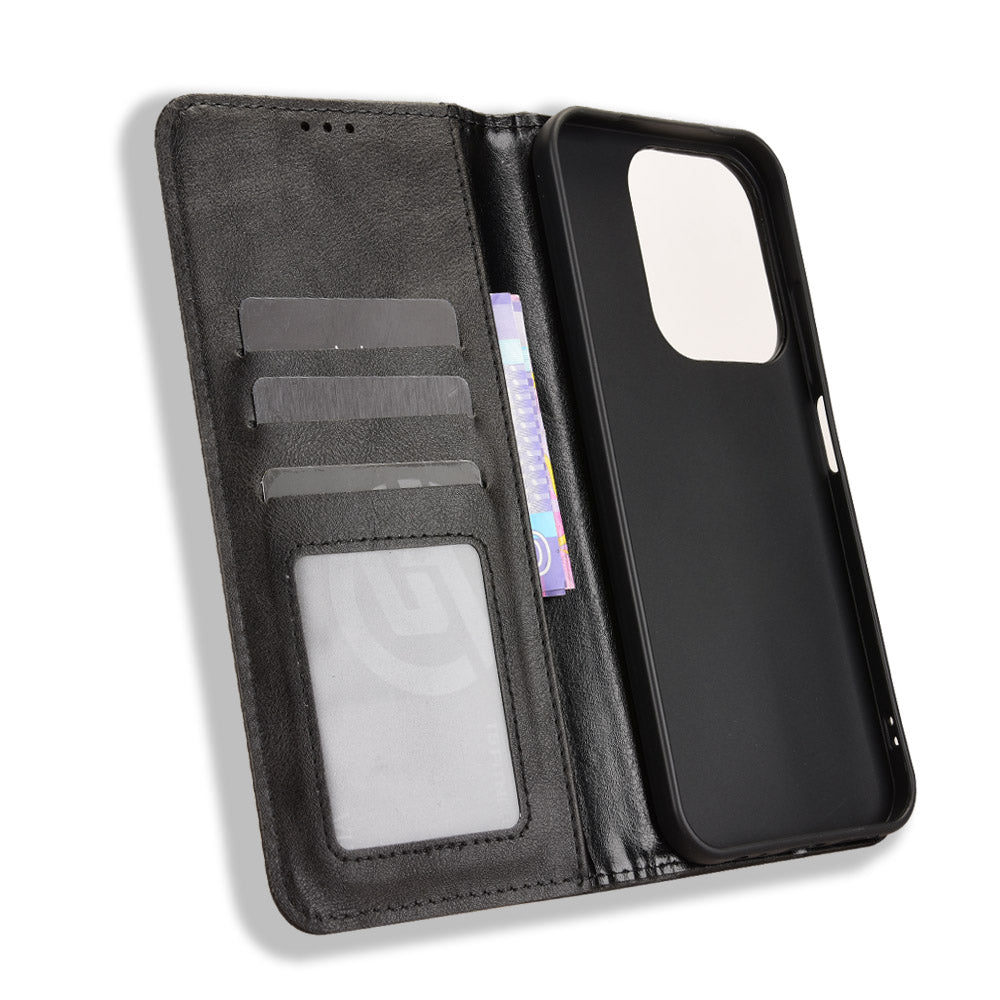 For Xiaomi Redmi 15C 5G (EU) (173mm) / Xiaomi Redmi 15C 4G (EU) (173mm) Leather Case Wallet Stand Retro Texture Phone Cover