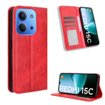 For Xiaomi Redmi 15C 5G (EU) (173mm) / Xiaomi Redmi 15C 4G (EU) (173mm) Leather Case Wallet Stand Retro Texture Phone Cover