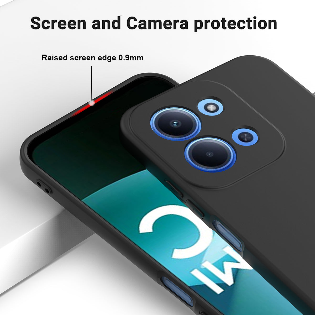 Xiaomi Redmi 15C 4G (Global) (171 mm) / 15C 5G (Global) (171 mm) / Poco C85 4G (171 mm) Flytande silikonskal, mobilbaksida med handrem
