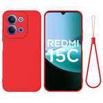 Xiaomi Redmi 15C 4G (Global) (171 mm) / 15C 5G (Global) (171 mm) / Poco C85 4G (171 mm) Flytande silikonskal, mobilbaksida med handrem
