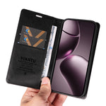 YIKATU For Xiaomi 15T Wallet Case  YK-006 Magnetic Closure Leather Phone Cover Litchi Texture