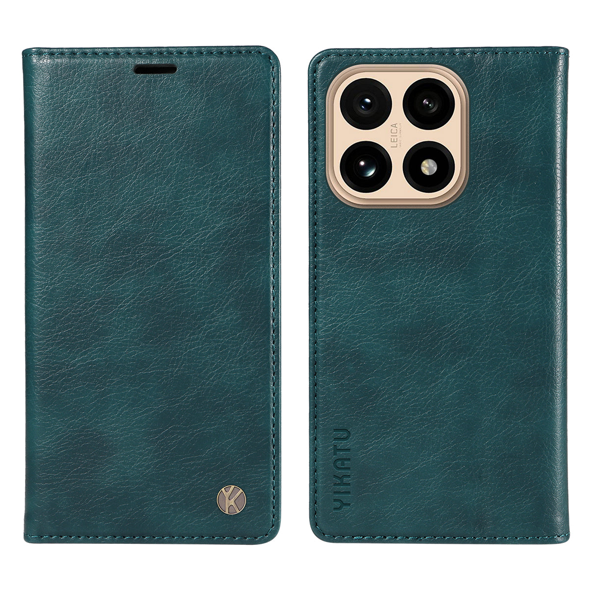 YIKATU For Xiaomi 15T Wallet Case  YK-006 Magnetic Closure Leather Phone Cover Litchi Texture