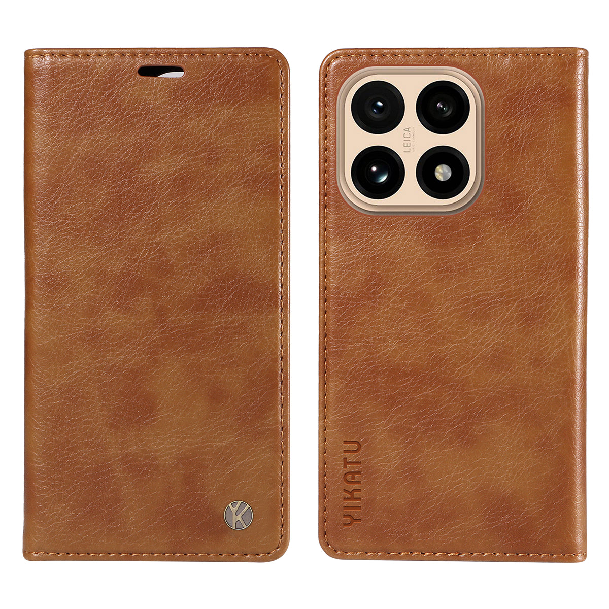 YIKATU For Xiaomi 15T Wallet Case  YK-006 Magnetic Closure Leather Phone Cover Litchi Texture