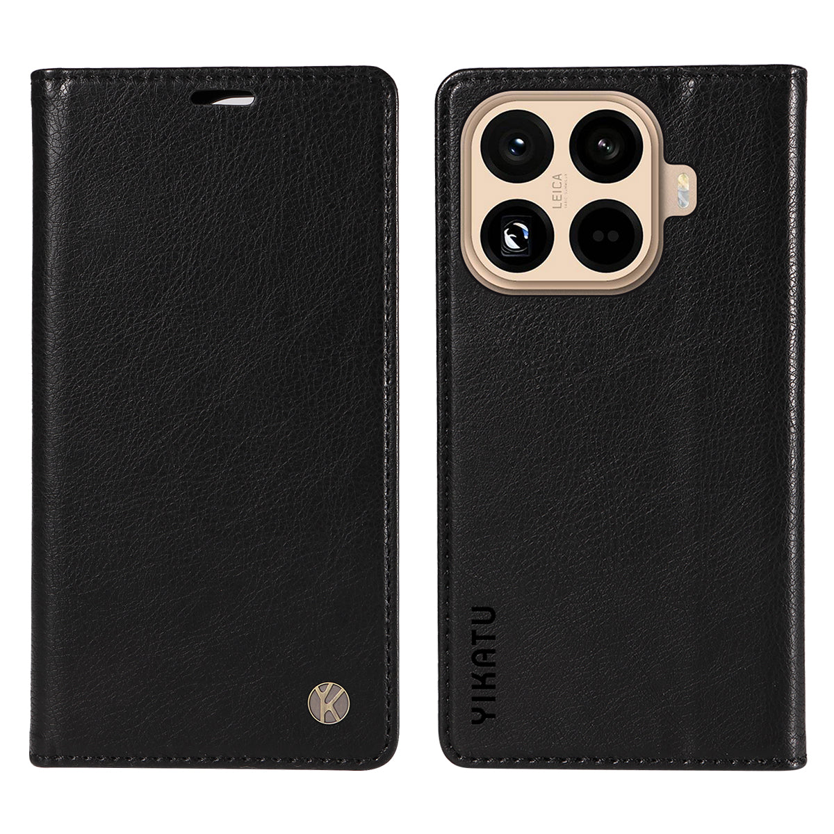 YIKATU For Xiaomi 15T Pro Wallet Case  YK-006 Magnetic Closure Leather Phone Cover Litchi Texture