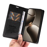 YIKATU For Xiaomi 15T Pro Wallet Case  YK-006 Magnetic Closure Leather Phone Cover Litchi Texture
