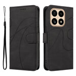 For Xiaomi 15T Wallet Case Leather Phone Cover Stand with Curved Line Design