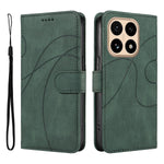 For Xiaomi 15T Wallet Case Leather Phone Cover Stand with Curved Line Design