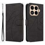 Xiaomi 15T Pro plånboksfodral i läder med stativ och böjd linjedesign