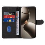 For Xiaomi 15T Pro Wallet Case Leather Phone Cover Stand with Curved Line Design